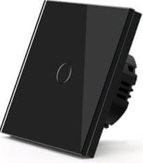 iQtech vypínač Millennium NoN WiFi, 1×, Smartlife, čierny