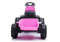 Lean-toys Traktor s prívesom na batérie TR1908T ružový