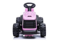 Lean-toys Traktor s prívesom na batérie TR1908T ružový