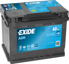 Exide AGM 60Ah Autobatéria Start-Stop 12V , 680A , EK600