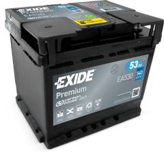 Exide Premium 53Ah Autobatéria 12V , 540A , EA530