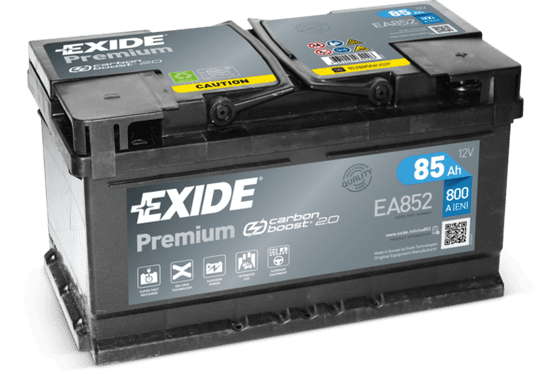 Exide Premium 85Ah Autobatéria 12V , 800A , EA852