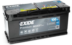Exide Premium 100Ah Autobatéria 12V , 900A , EA1000