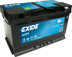 Exide AGM 80Ah Autobatéria Start-Stop 12V , 800A , EK800
