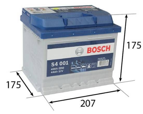 Bosch S4 44Ah Autobatéria 12V , 440A , 0 092 S40 010