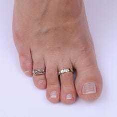 Silvego Otvorený strieborný prsteň na nohu Aisha s nápisom Love PRM11520R