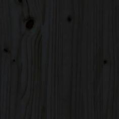 Vidaxl Kvetináč čierny 112x25x104,5 cm borovicový masív
