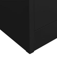 Vidaxl Kancelárska skriňa čierna 90x40x180 cm oceľ