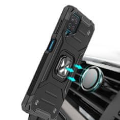 WOZINSKY Odolné Puzdro Ring Armor Case pre Samsung Galaxy A12/Galaxy M12 - Modrá KP18599