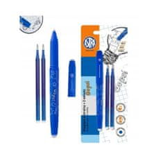 Astra Gumovateľné pero OOPS! 0,6mm, modré, dve gumy + 2ks náplní, blister, 201319007
