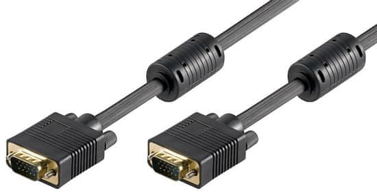 Kábel VGA Goobay M/M Gold čierny - 20 m