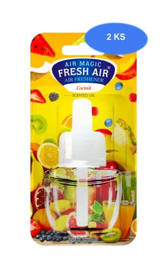 Fresh Air náhradná náplň elektrického osviežovača 19 ml Fruit coctail (2 ks)