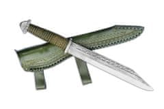 Madhammers Kovaný nôž - Sax Halfdan zelený, 45 cm