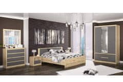 VerDesign DOMICA manželská posteľ 160, artisan/sivá