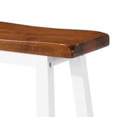 Vidaxl 3-dielna súprava barového stola a stoličiek, masívne drevo