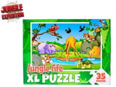 Mikro Trading Expedícia džungľa puzzle "Život v džungli" 62x46cm 35 dielikov v krabici