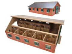 Kids Globe Poľnohospodárske stajne pre kone drevené 62x43x22 cm 1:32 v krabici