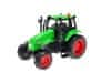 Poľnohospodársky traktor kovový 11 cm na zotrvačník na batériu so svetlom a zvukom v krabici
