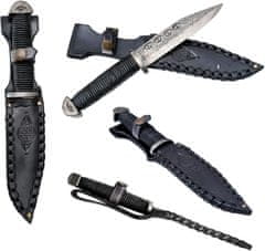 Madhammers Kovaný nôž - "Viking malý" čierny, 27 cm