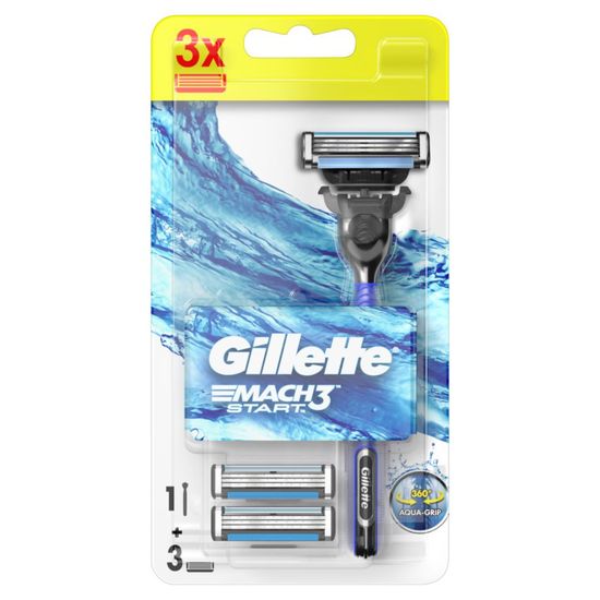 Gillette Mach3 Start Rukoväť k holiacemu strojčeku + 3 hlavice