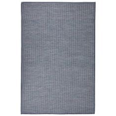 Vidaxl Vonkajší koberec s plochým tkaním 120x170 cm modrý