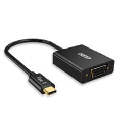 Choetech HUB-V01 adaptér USB-C / VGA M/F, čierny