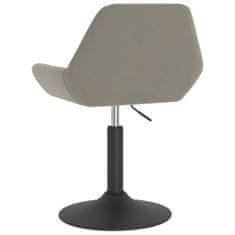 Vidaxl Otočné stoličky, 2 ks, svetlosivá, zamat