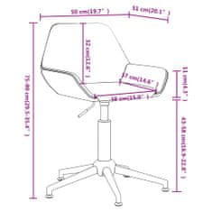 Vidaxl Otočné stoličky, 2 ks, svetlosivá, zamat