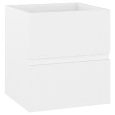 Vidaxl Umývadlová skrinka, biela, 41x38,5x45 cm, drevotrieska