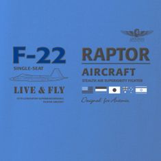 ANTONIO Tričko sa stíhacím lietadlom F-22 RAPTOR, M