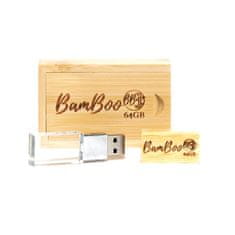 Bambusové USB 64GB s krabičkou