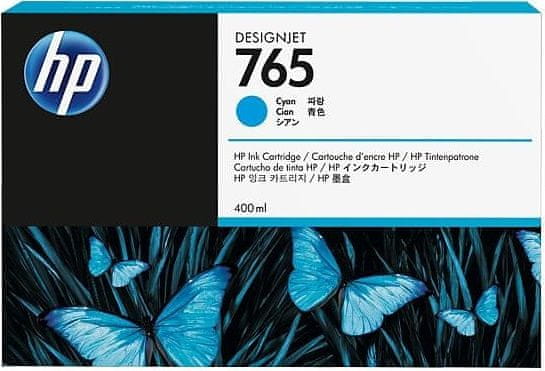 Hewlett Packard HP 765 400-ml Cyan DesignJet Ink Cartridge, F9J52A