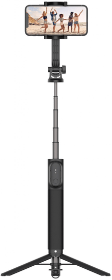 FIXED Selfie stick s tripodom Snap XL a bezdrôtovou spúšťou, 1/4“ skrutka, čierny FIXSN-XL-BK