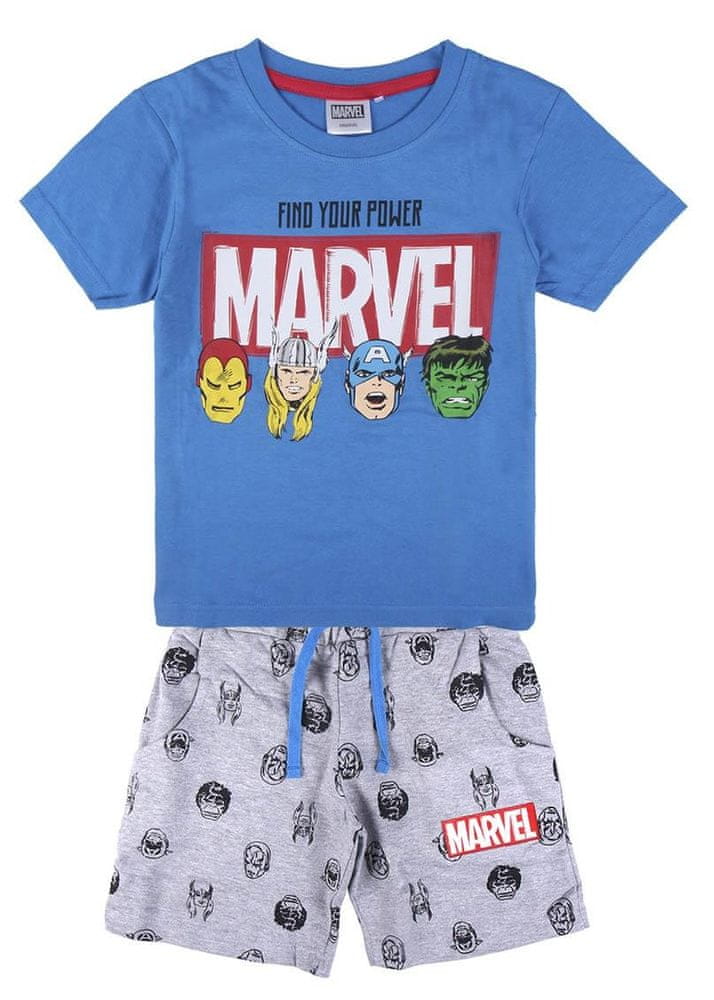 Disney chlapčenský set trička a kraťasov Avengers 2200008879 modrá 104