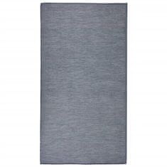 Vidaxl Vonkajší koberec s plochým tkaním 80x150 cm modrý