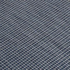 Vidaxl Vonkajší koberec s plochým tkaním 80x150 cm modrý