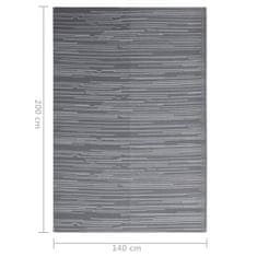 Vidaxl Vonkajší koberec antracitový 140x200 cm PP