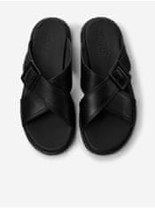 Camper Čierne dámske kožené papuče Camper 36