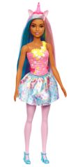 Mattel Barbie Kúzelná víla Jednorožec - modro-fialové vlasy HGR18
