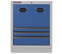 AHProfi Celokovová dielenská skrinka PROFI BLUE na navijaky, 3 zásuvky - MTGC1303A