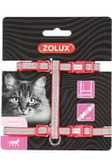 Zolux Postroj mačka SHINY nylon červený