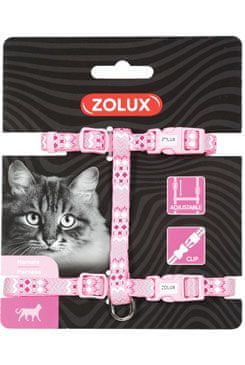 Zolux Postroj mačka ETHNIC nylon ružový