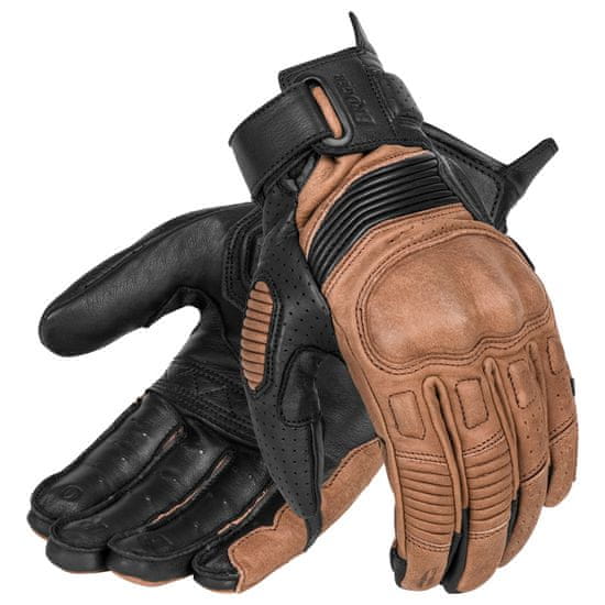 BROGER rukavice OHIO vintage černo-hnedé