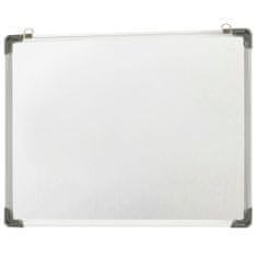 Vidaxl Magnetická tabuľa stierateľná za sucha biela 90x60 cm oceľ
