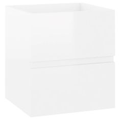Vidaxl Umývadlová skrinka, biela, vysoký lesk, 41x38,5x45 cm, doska