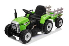 Beneo Elektrický Traktor WORKERS s vlečkou, Pohon zadných kolies, 12V batéria, 2,4 GHz Diaľkový ovládač