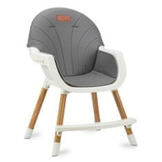 MoMi - Detská jedálenská stolička FLOVI dark grey
