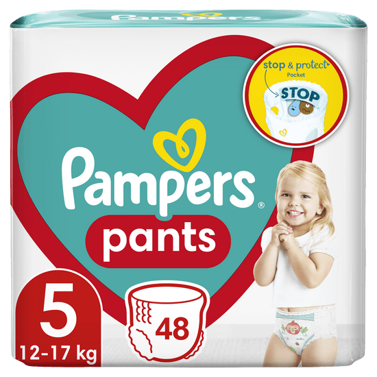 Pampers Pants 5 Junior (12-17 kg) Jumbo Pack - Plienkové nohavičky 48 ks