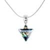 Krásny náhrdelník Night Flower Triangle s 24-karátovým zlatom v perle Lampglas NTA3