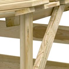 Petromila vidaXL Pergola so strechami 2 ks 100x90x100 cm impregnované borovicové drevo